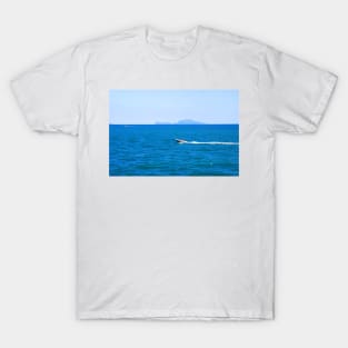 View from the Gulf of Naples at speedboats and their wakes T-Shirt